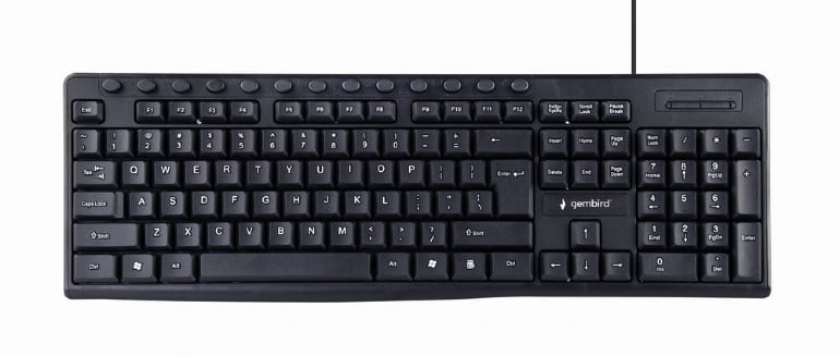 Gembird Multimedia toetsenbord zwart USB