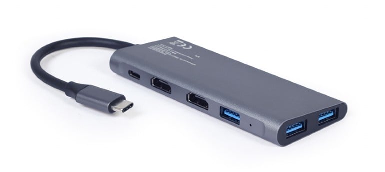 Gembird USB Type-C 3-in-1 multi-adapter (Hub + HDMI + PD)