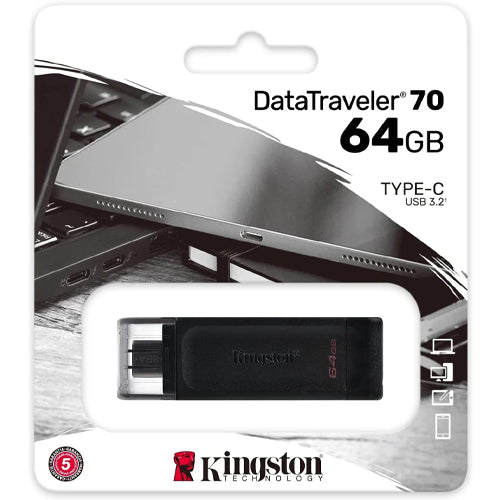 Kingston DataTraveler 70 USB-C-stick 64GB DT70/64GB - retailverpakking