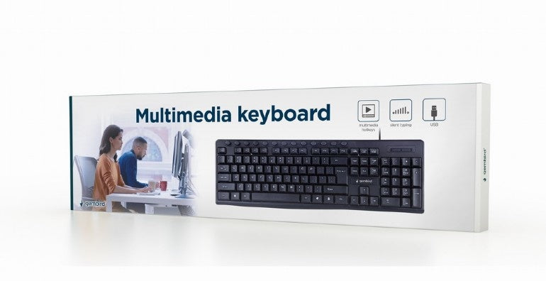 Gembird Multimedia toetsenbord zwart USB