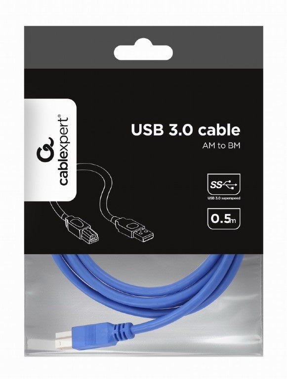 Gembird USB 3.0 (AM/BM) kabel, 1.8m