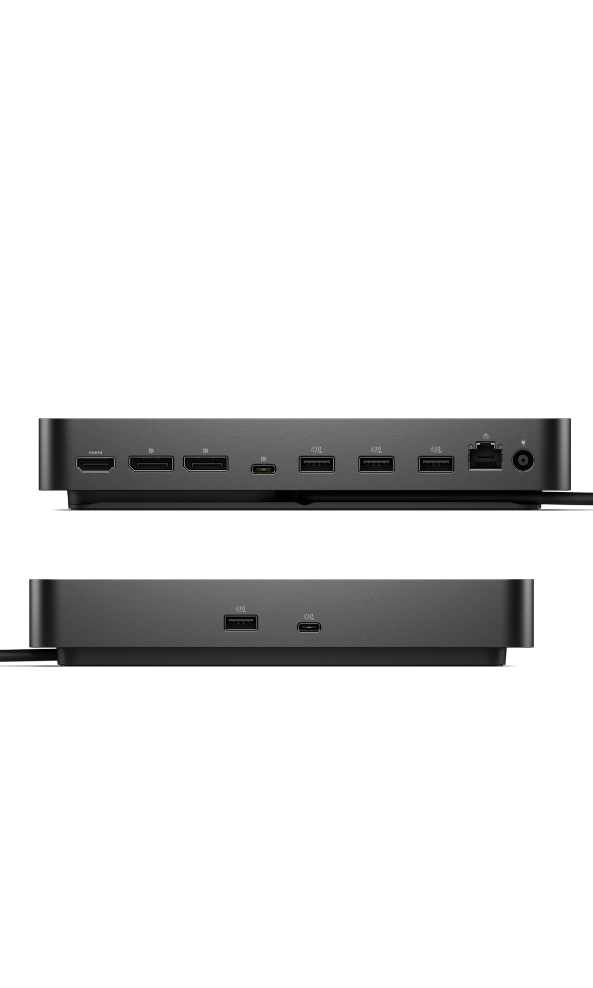 Die Anschlüsse einer Dockingstation, von DisplayPort und HDMI bis USB und Netzwerk